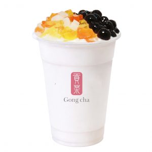 Milk Ice Smoothie with Pearl and Fruit Jelly