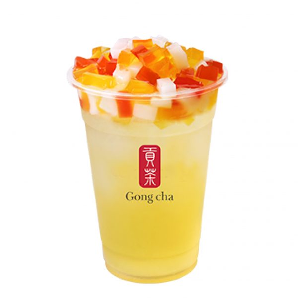Peach Juice with Fruit Jelly