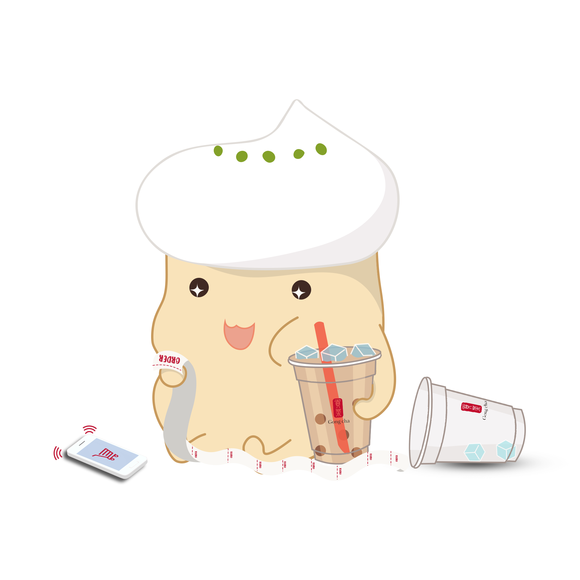 Gong cha mascot